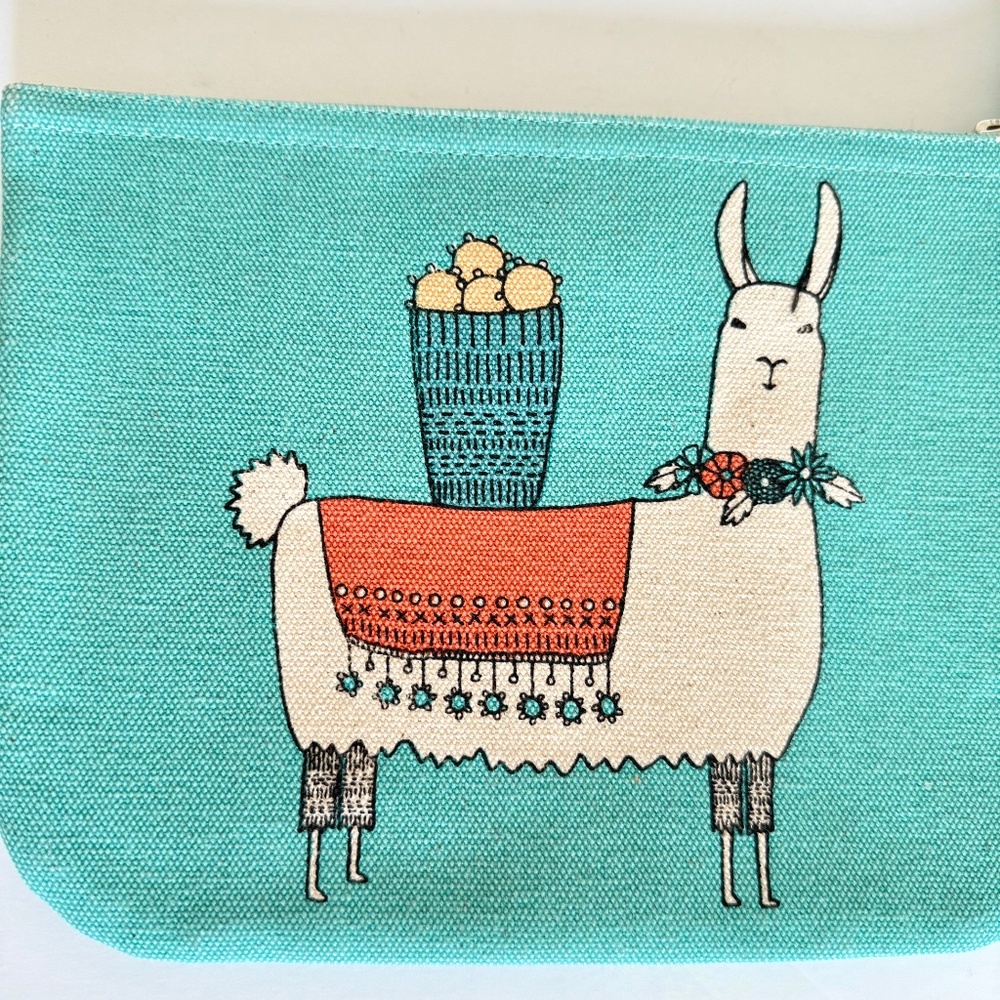 Danica Studio Llamarama Zipper Pouch 100% Cotton - Picture 2 of 16